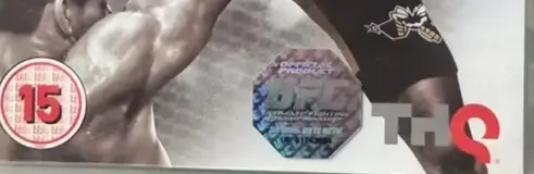UFC Undisputed 3, the BBFC circle on its front