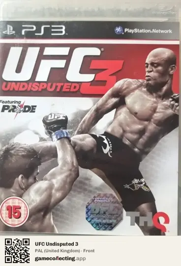 UFC Undisputed 3 PlayStation 3, United Kingdom box front