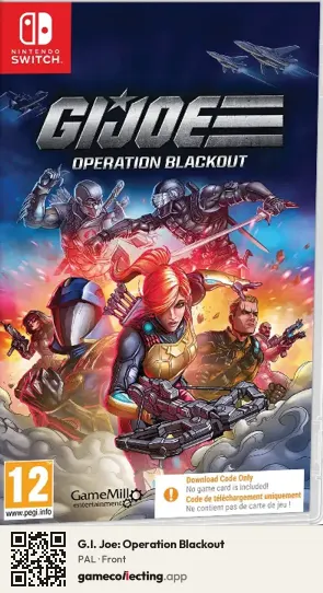 G.I. Joe: Operation Blackout Nintendo Switch, PAL box front