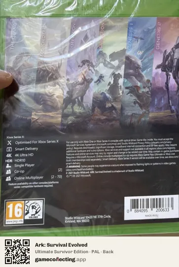 Ark: Survival Evolved Xbox One, PAL box back