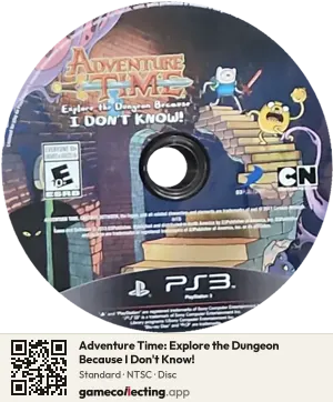 Adventure Time: Explore the Dungeon Because I Don't Know! PlayStation 3, NTSC disc