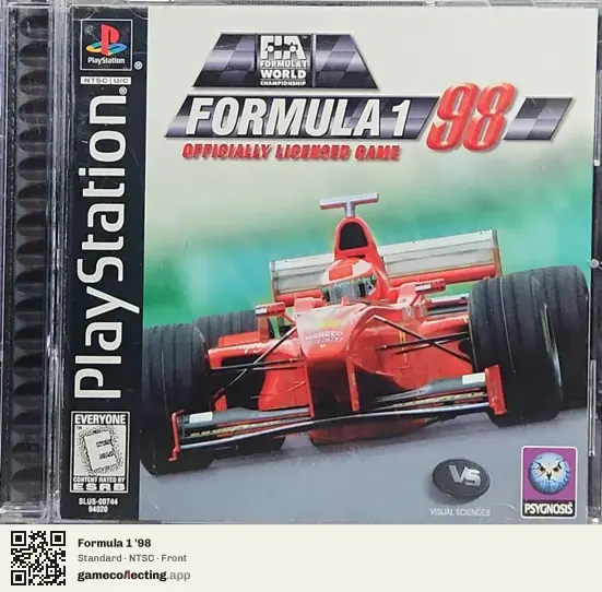 Formula 1 '98 PlayStation, NTSC box front