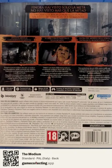 The Medium PlayStation 5, Italy box back