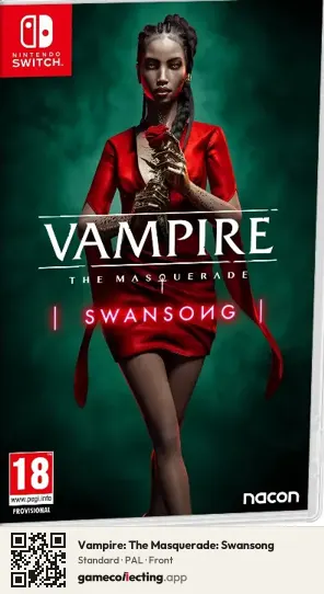 Vampire: The Masquerade: Swansong Nintendo Switch, PAL box front