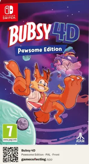 Bubsy 4D Nintendo Switch, PAL box front