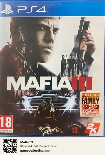 Mafia III PlayStation 4, Poland box front