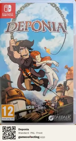 Deponia Nintendo Switch, PAL box front