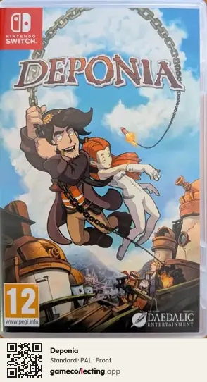 Deponia Nintendo Switch, PAL box front