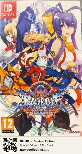 BlazBlue: Central Fiction Nintendo Switch, PAL box front