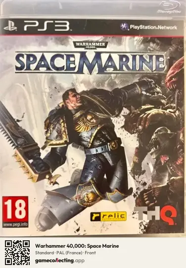Warhammer 40,000: Space Marine PlayStation 3, France box front