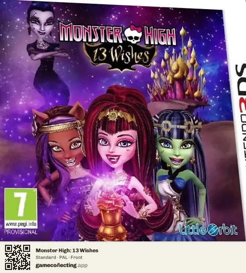 Monster High: 13 Wishes Nintendo 3DS, PAL box front