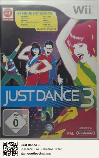 Just Dance 3 Nintendo Wii, Germany box front
