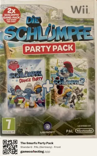 The Smurfs Party Pack Nintendo Wii, Germany box front
