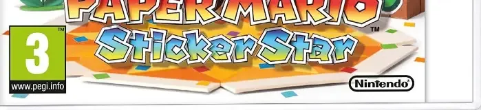 Paper Mario: Sticker Star, the PEGI square on its front
