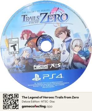The Legend of Heroes: Trails from Zero PlayStation 4, NTSC disc