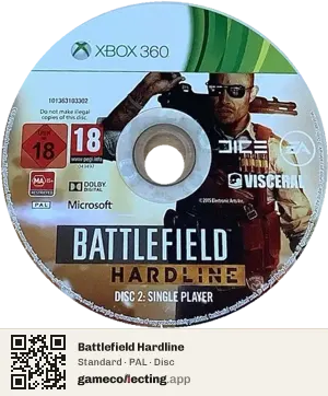 Battlefield Hardline Xbox 360, PAL disc