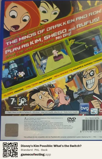 Disney's Kim Possible: What's the Switch? PlayStation 2, PAL box back