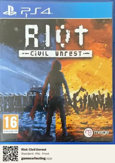 Riot: Civil Unrest PlayStation 4, PAL box front