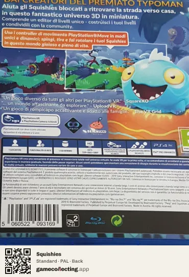 Squishies PlayStation 4, PAL box back