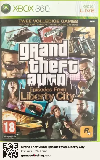 Grand Theft Auto: Episodes from Liberty City Xbox 360, PAL box front