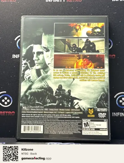 Killzone PlayStation 2, NTSC box back