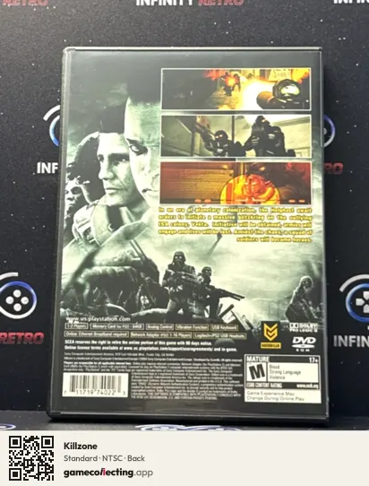 Killzone PlayStation 2, NTSC box back