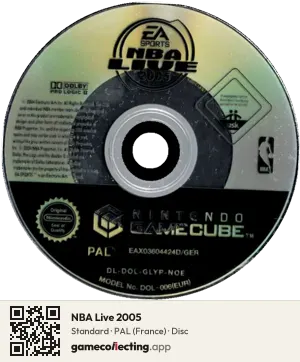 NBA Live 2005 Nintendo GameCube, PAL disc