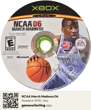 NCAA March Madness 06 Xbox, NTSC disc