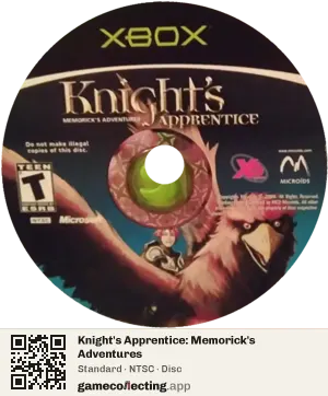 Knight's Apprentice: Memorick's Adventures Xbox, NTSC disc