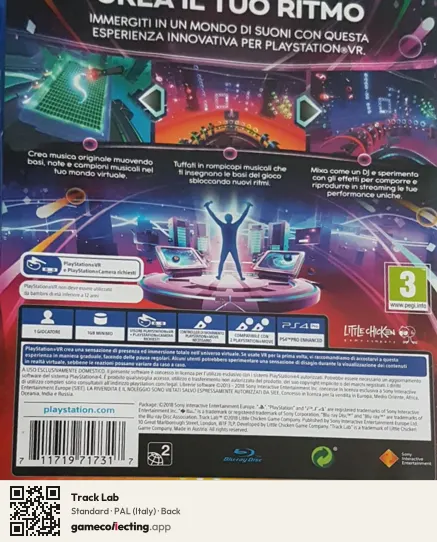 Track Lab PlayStation 4, Italy box back