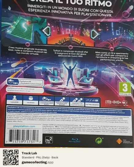 Track Lab PlayStation 4, Italy box back