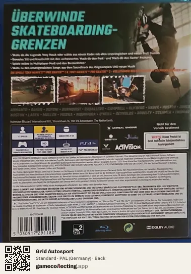 Grid Autosport Xbox 360, Germany box back
