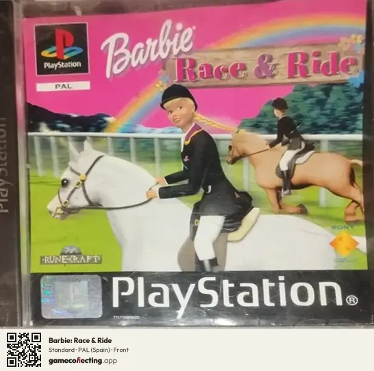 Barbie: Race & Ride PlayStation, Spain box front