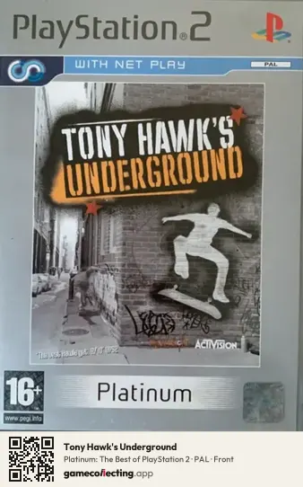 Tony Hawk's Underground PlayStation 2, PAL box front