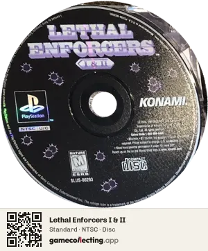 Lethal Enforcers I & II PlayStation, NTSC disc