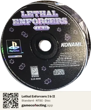 Lethal Enforcers I & II PlayStation, NTSC disc