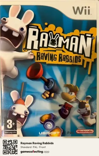 Rayman Raving Rabbids Nintendo Wii, PAL box front
