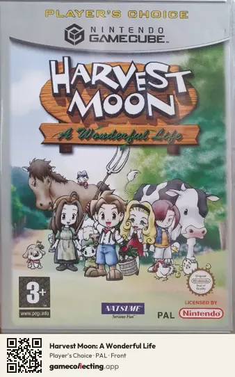 Harvest Moon: A Wonderful Life Nintendo GameCube, PAL box front