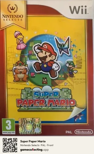 Super Paper Mario Nintendo Wii, PAL box front