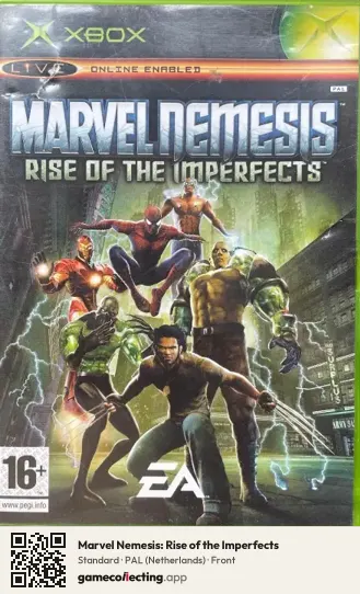 Marvel Nemesis: Rise of the Imperfects Xbox, Netherlands box front