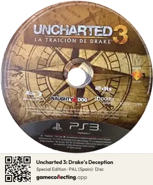 Uncharted 3: Drake's Deception PlayStation 3, PAL disc