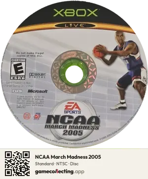 NCAA March Madness 2005 Xbox, NTSC disc