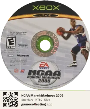 NCAA March Madness 2005 Xbox, NTSC disc
