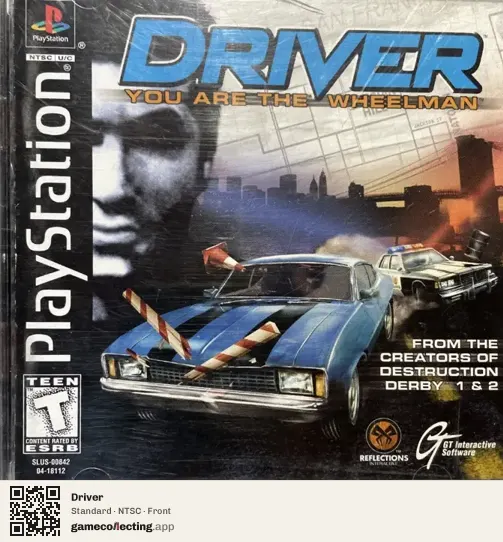 Driver PlayStation, NTSC box front