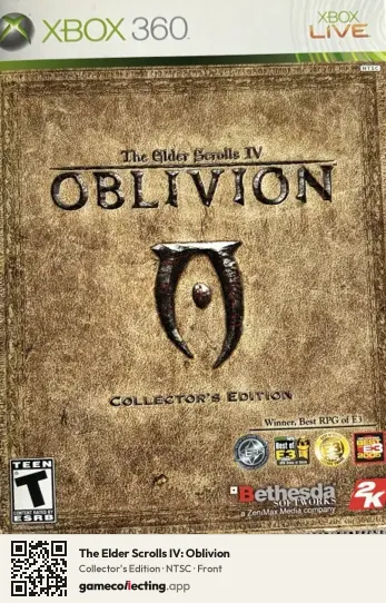 The Elder Scrolls IV: Oblivion Xbox 360, NTSC box front