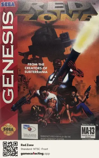 Red Zone Sega Mega Drive / Genesis, NTSC box front