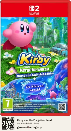 Kirby and the Forgotten Land Nintendo Switch 2, PAL box front