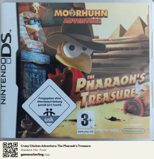Crazy Chicken Adventure: The Pharaoh's Treasure Nintendo DS, PAL box front