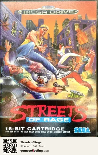 Streets of Rage Sega Mega Drive / Genesis, PAL box front