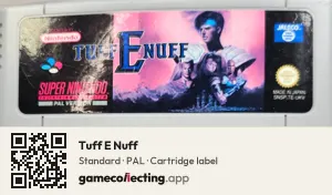 Tuff E Nuff Super Nintendo Entertainment System, PAL cartridge label